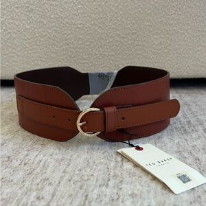 NWT Ted Baker Wide Waist Shaped Belt - Brown